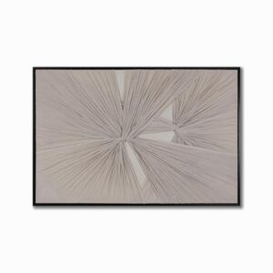 لوحة جدارية قماش شاولا 120x80 سم - كريمي واسود