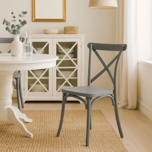 كرسي طعام فلوكس - رمادي