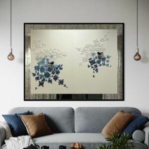 لوحة جدارية رسم يدوي مينو 160X140 سم - برواز اسود