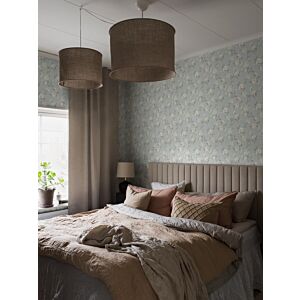 ورق جدران منقوش بورسنهم - ازرق فاتح