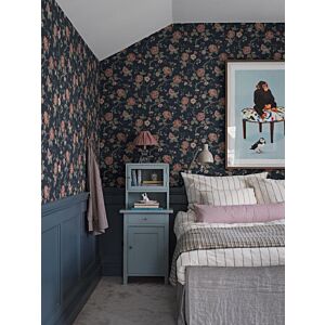 ورق جدران منقوش نيو هرتج - ازرق داكن