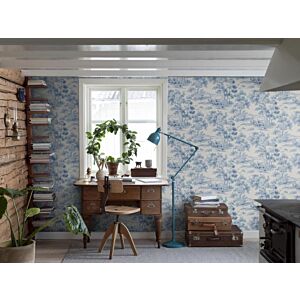 ورق جدران ميسو - أزرق وأبيض