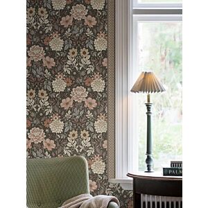 ورق جدران شريط نقش هندسي - بني