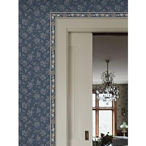 ورق جدران منقوش شريط باردر - ازرق