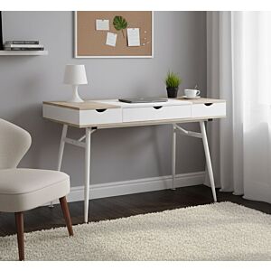 طاولة مكتب ايفا - ابيض وبيج