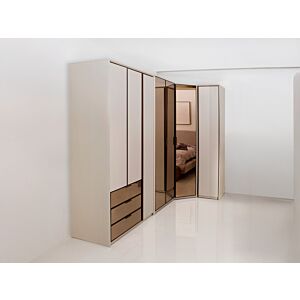 دولاب غرفة نوم 7 أبواب كورسيس - كريمي