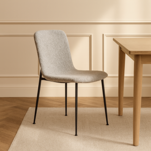 كرسي طعام كروستا - رصاصي