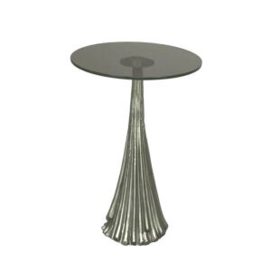 طاولة جانبية مالكوم سطح زجاجي أسود