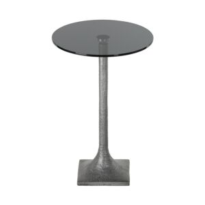 طاولة جانبية جينسول - فضي واسود