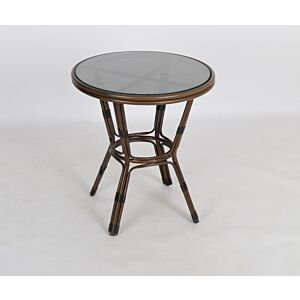 طاولة جانبية جلاس - بني