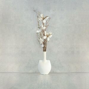 غصن فراشات صناعية - ابيض - 12 قطعة