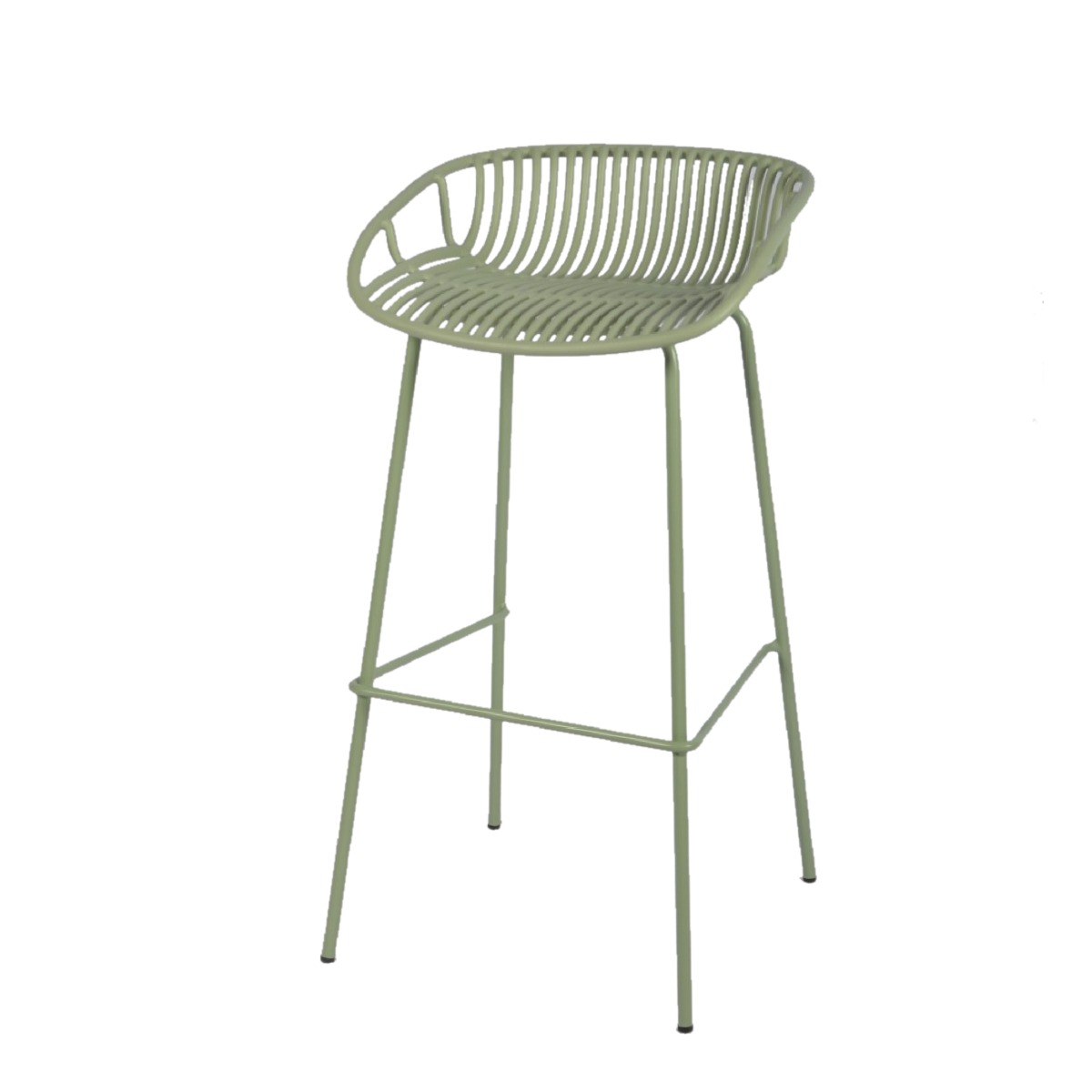 كرسي مرتفع فايبر متميز باللون الأخضر