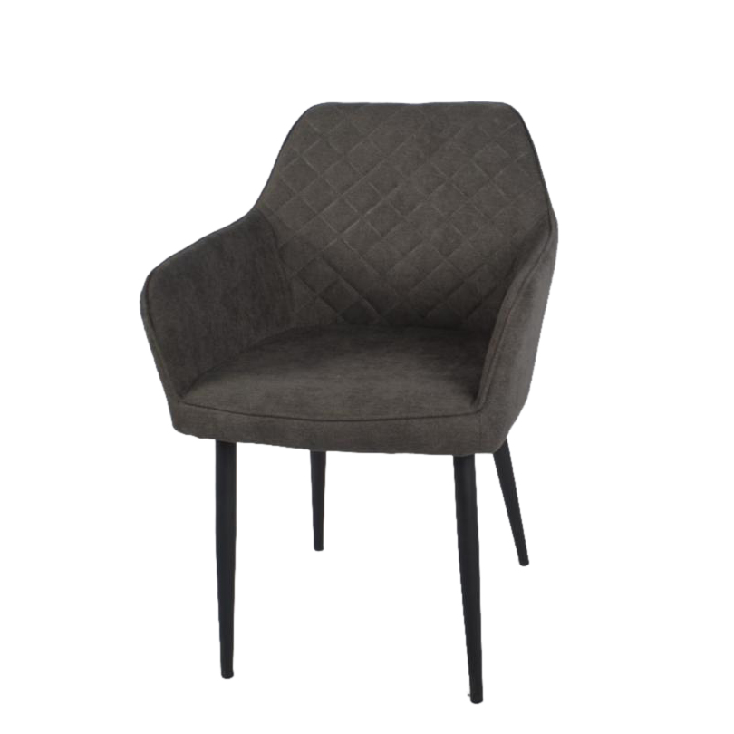 كرسي مقهى قماشي متميز باللون الرمادي