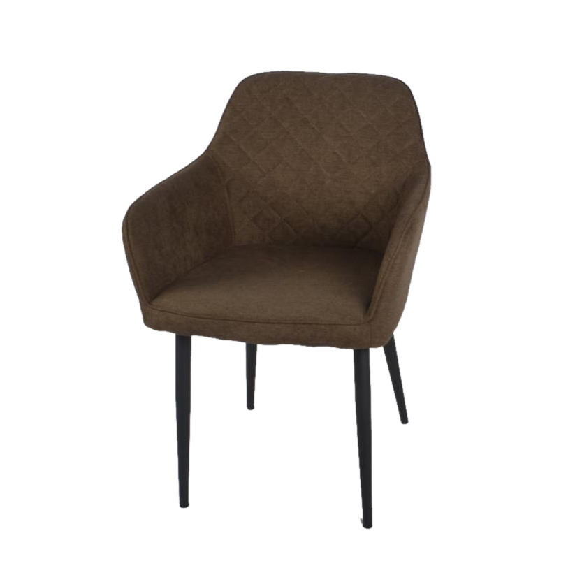 كرسي مقهى قماشي متميز باللون البني