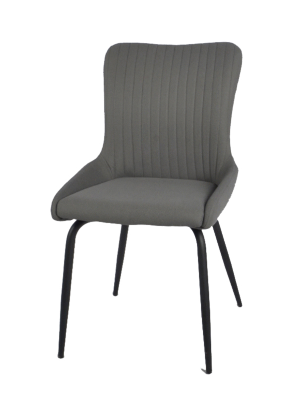 كرسي مقهى قماشي متميز باللون الرمادي