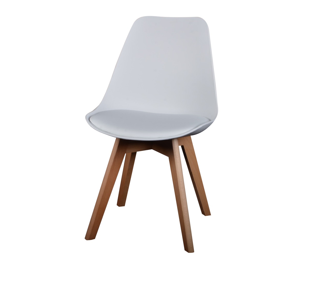 كرسي مقهى فايبر متميز باللون الأبيض