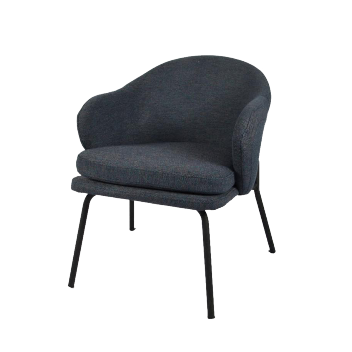 كرسي مقهى قماشي متميز باللون الرمادي