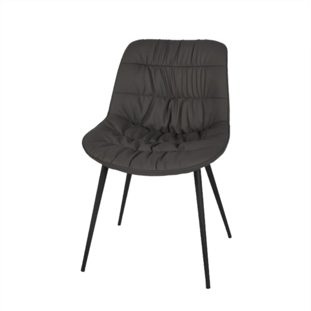 كرسي مقهى قماشي متميز باللون الرمادي