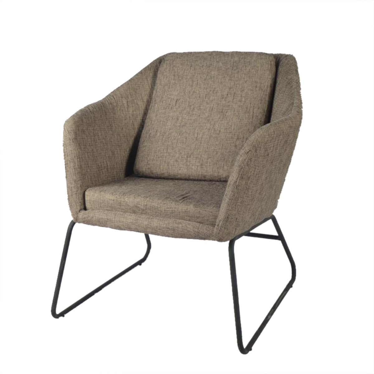 كرسي مقهى قماشي متميز باللون البيج