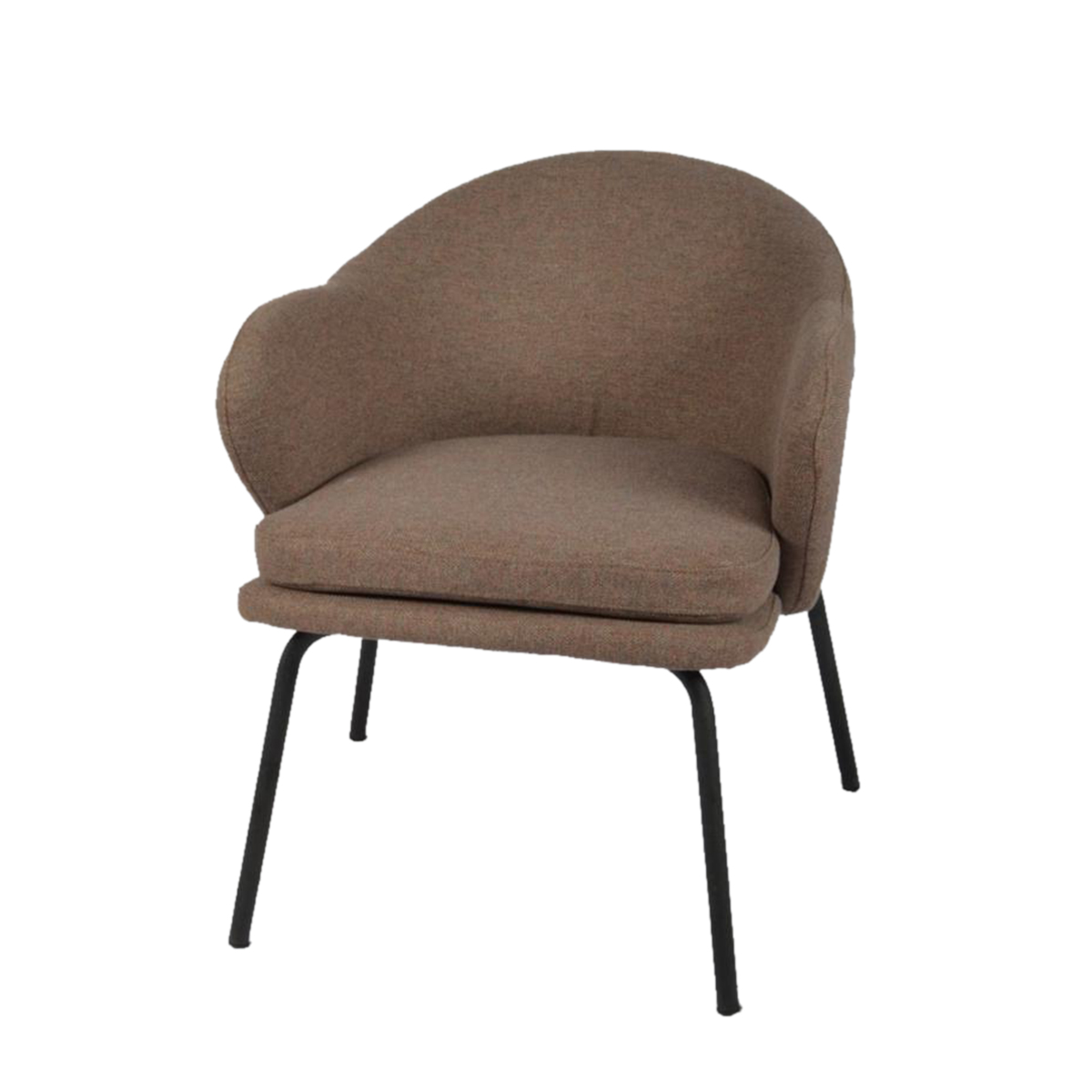 كرسي مقهى قماشي متميز باللون البني