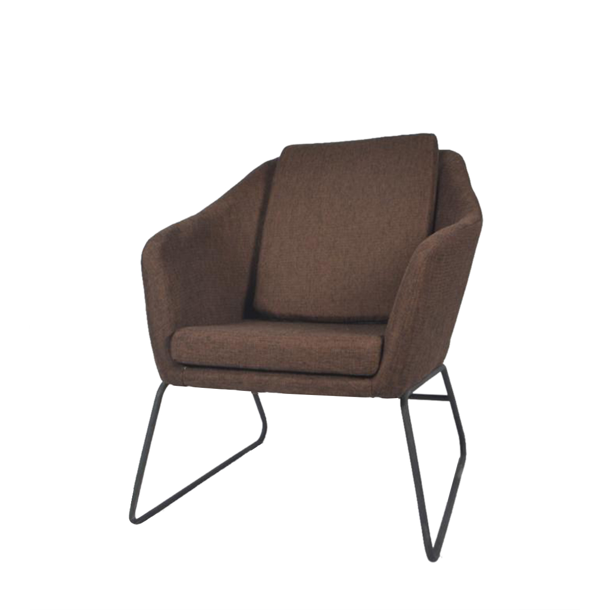 كرسي مقهى قماشي متميز باللون البني