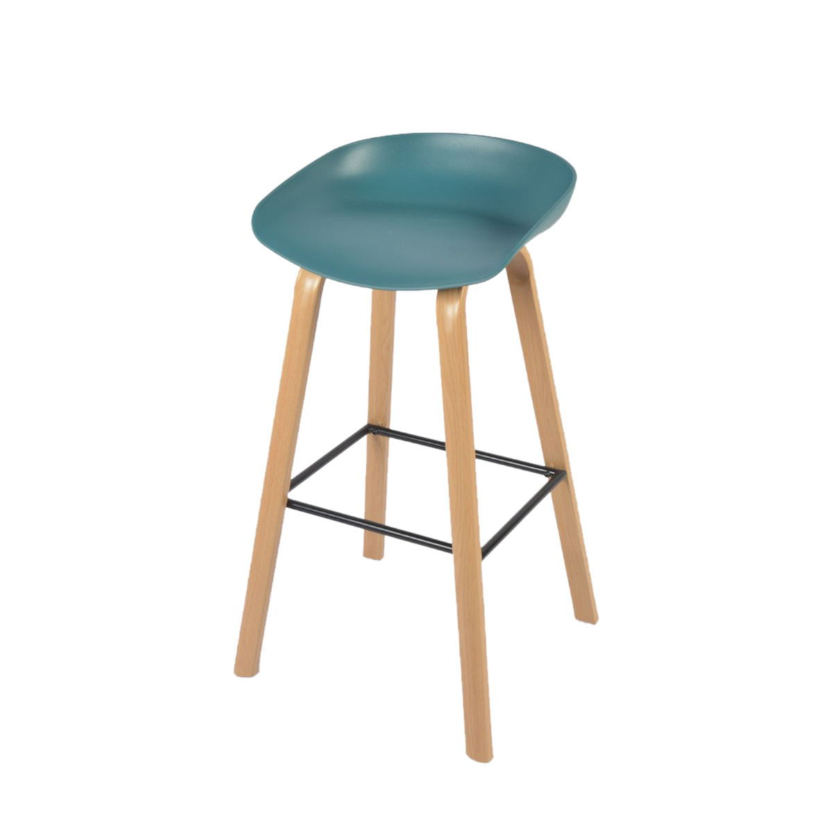 كرسي مرتفع فايبر متميز باللون الأزرق