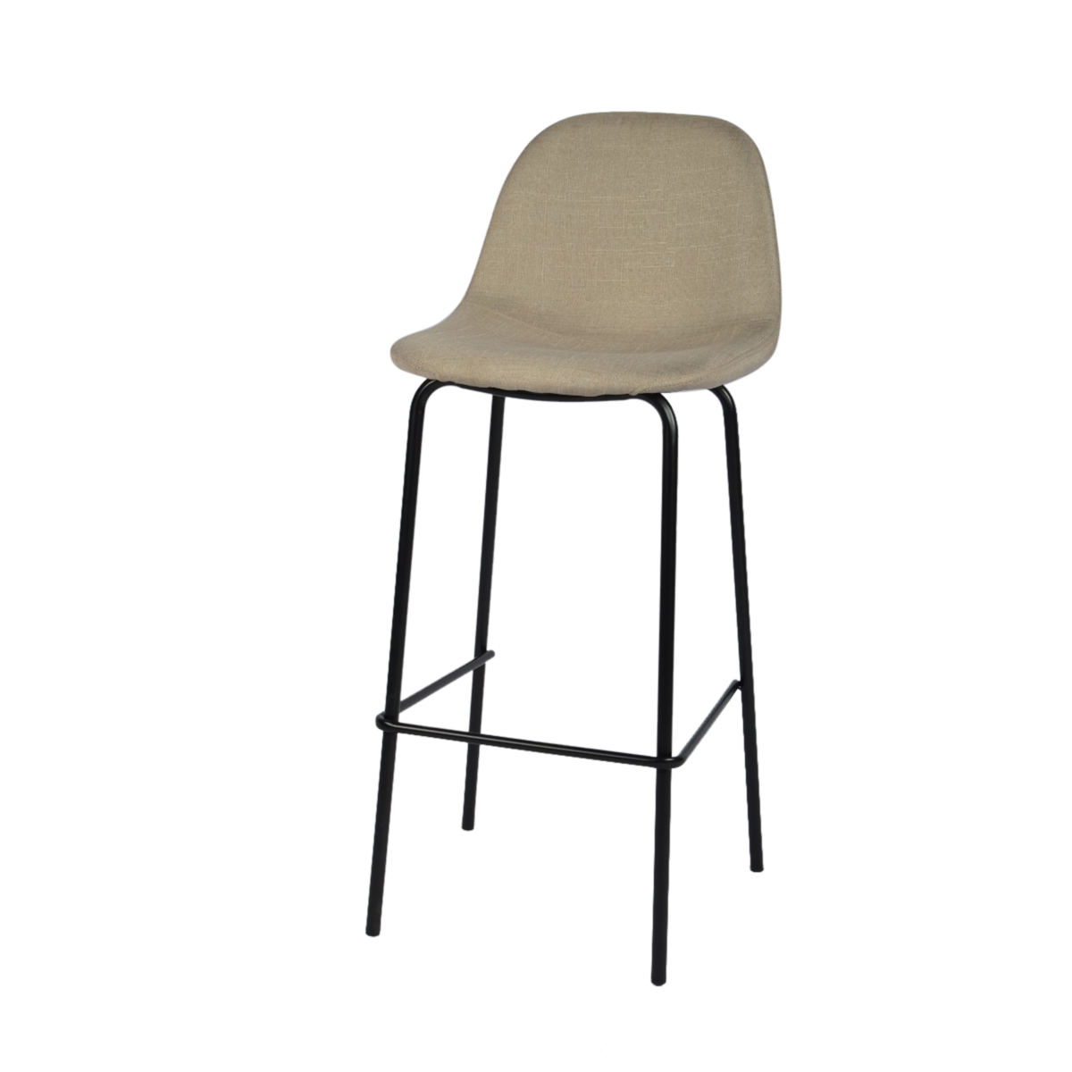 كرسي مرتفع قماشي متميز باللون البيج