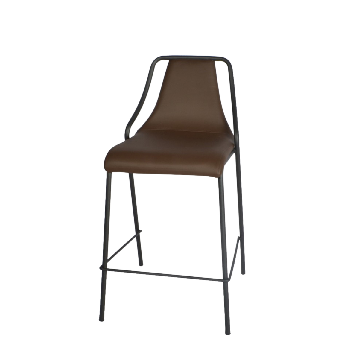 كرسي مرتفع فايبر متميز باللون البني