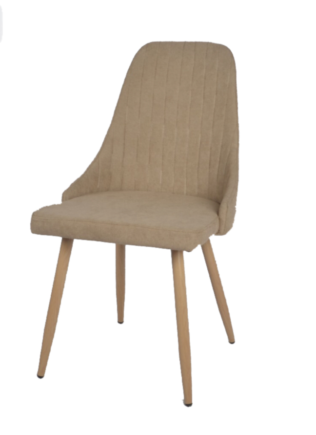 كرسي مقهى قماشي متميز باللون البيج